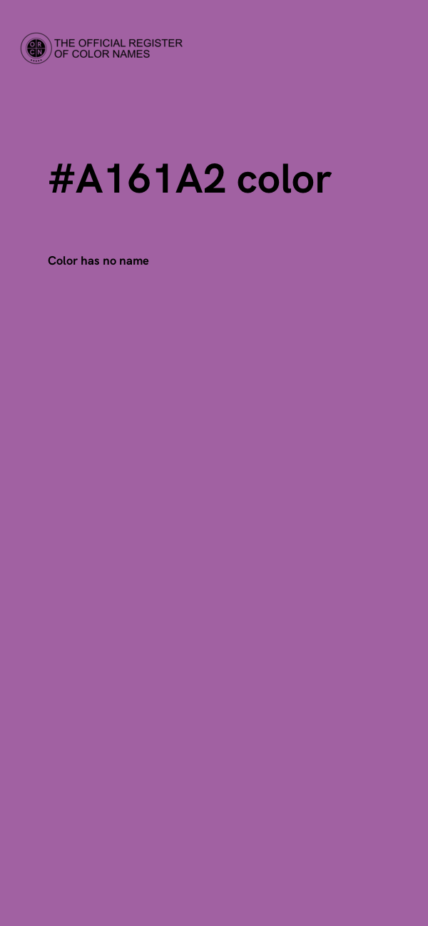 #A161A2 color image