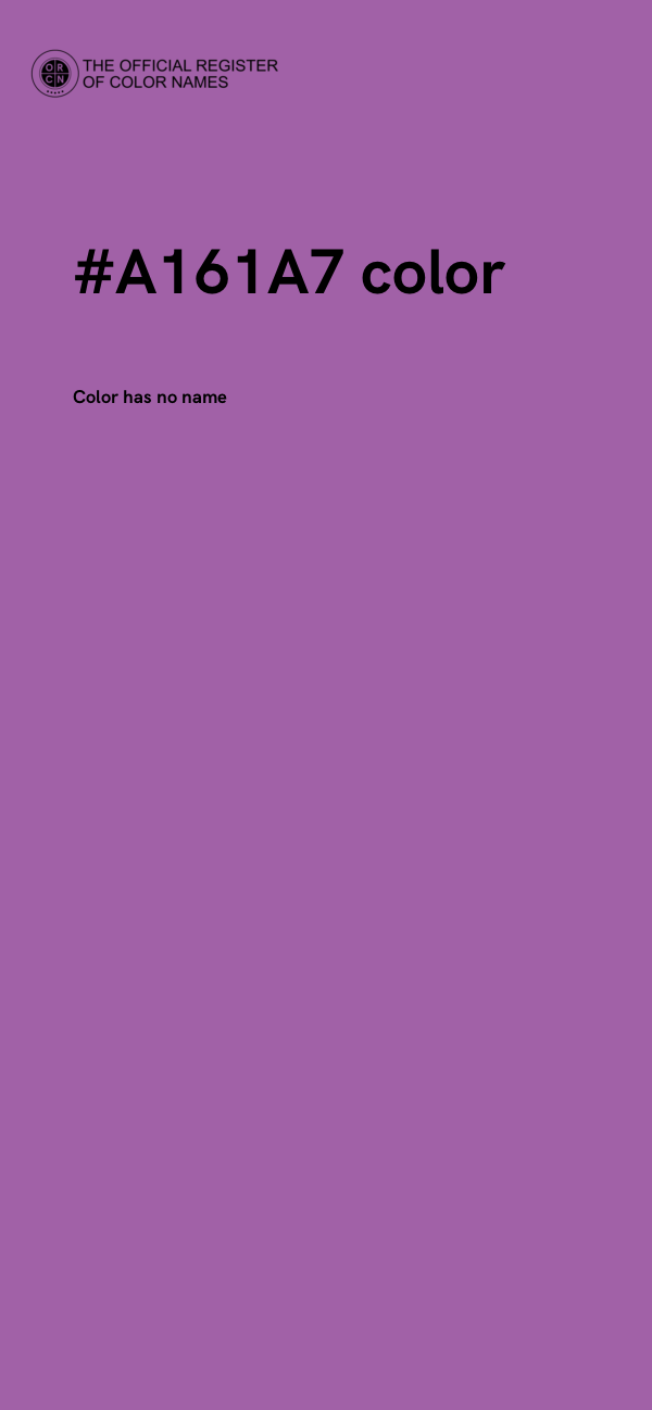 #A161A7 color image