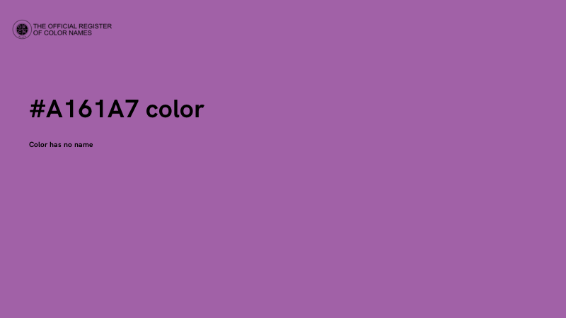 #A161A7 color image