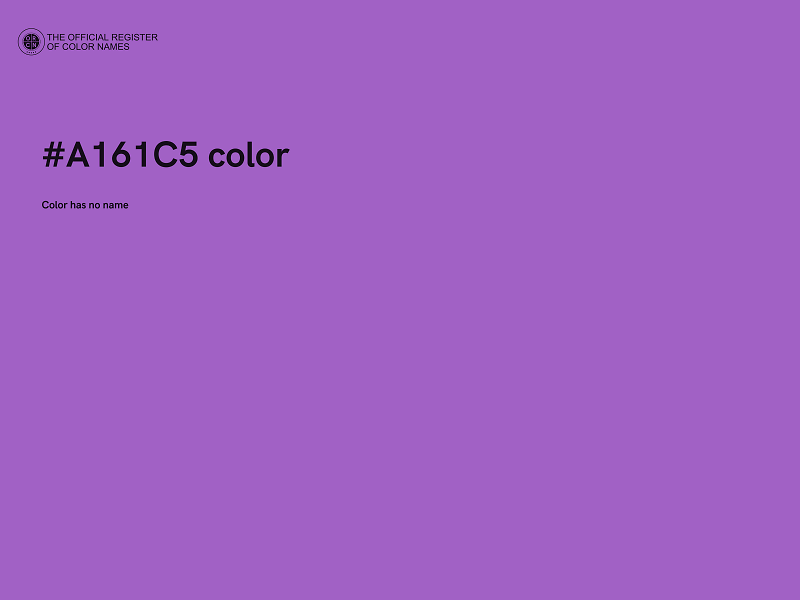 #A161C5 color image