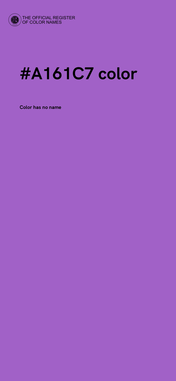 #A161C7 color image