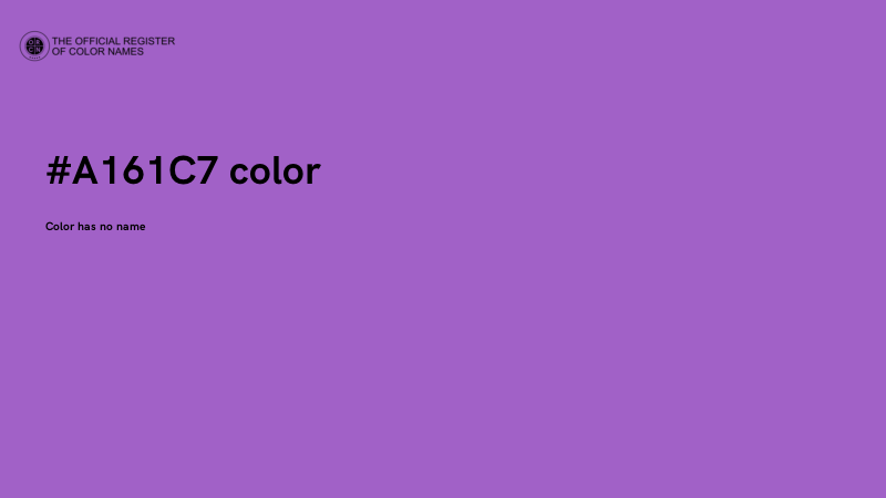 #A161C7 color image