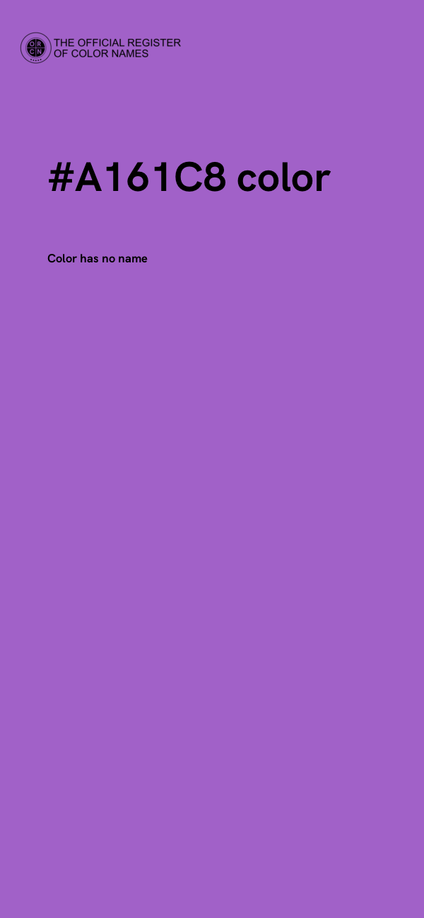 #A161C8 color image