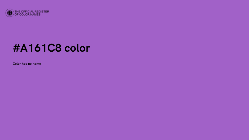 #A161C8 color image