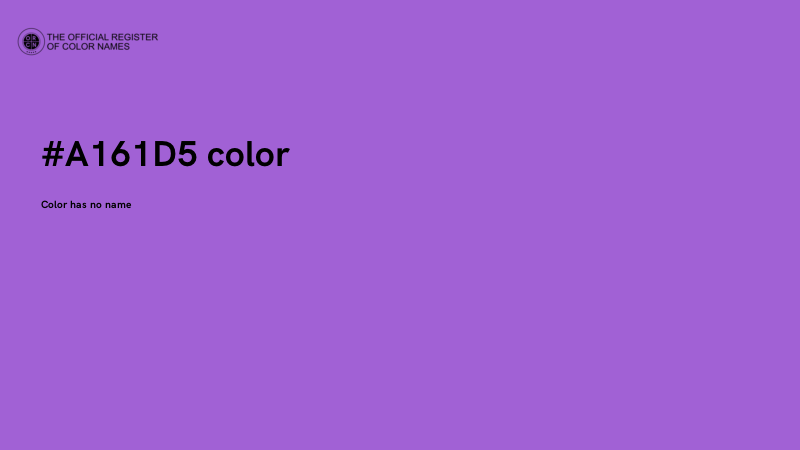 #A161D5 color image