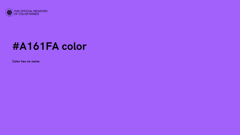 #A161FA color image