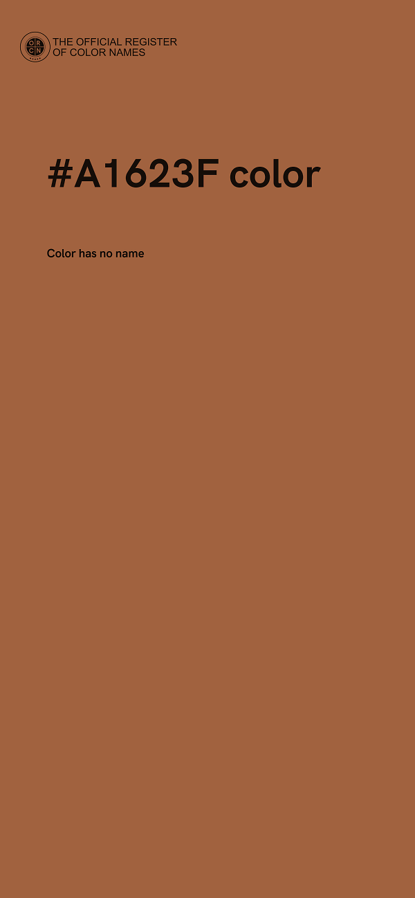 #A1623F color image
