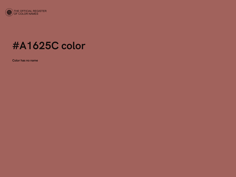 #A1625C color image