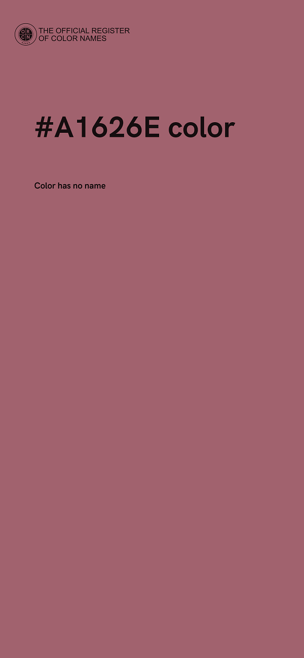 #A1626E color image