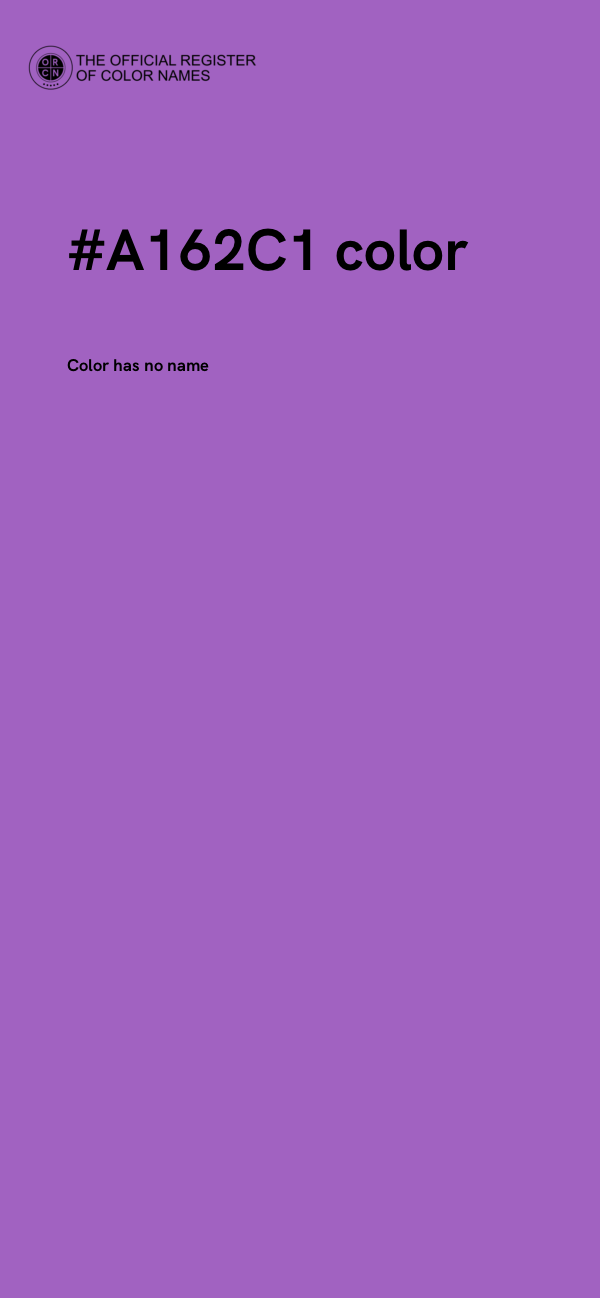 #A162C1 color image