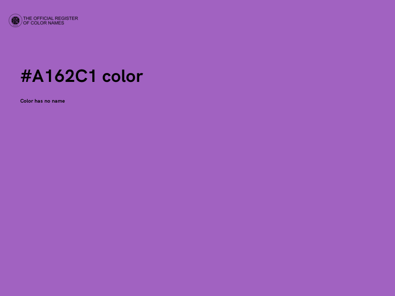 #A162C1 color image