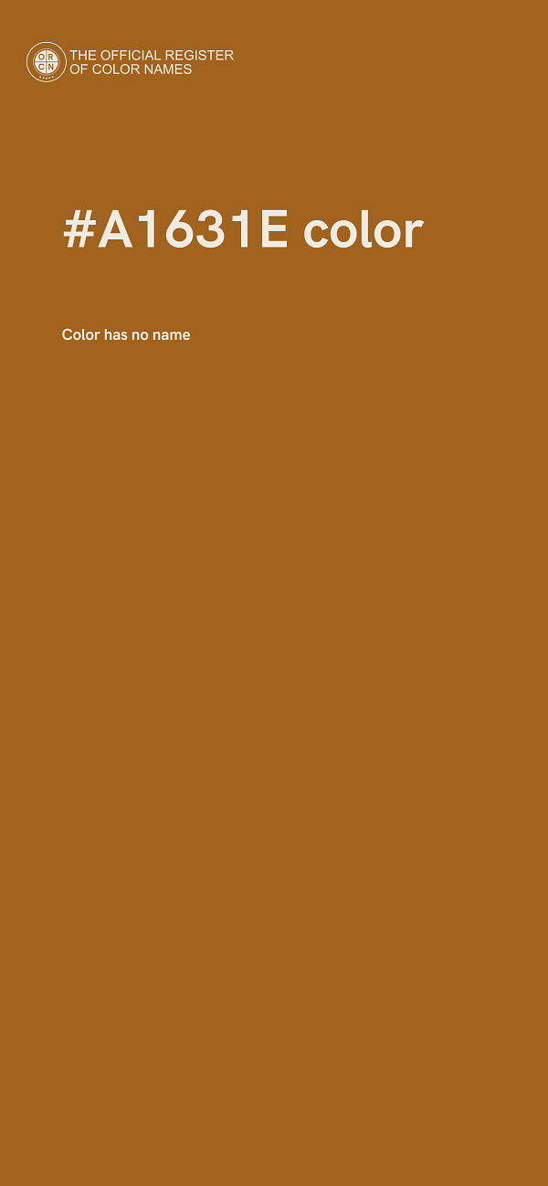 #A1631E color image