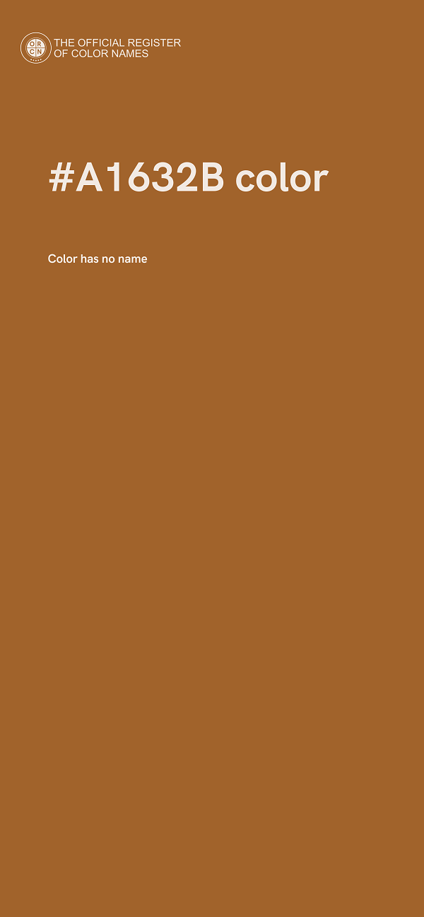 #A1632B color image