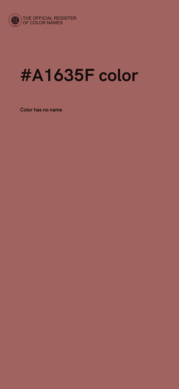#A1635F color image