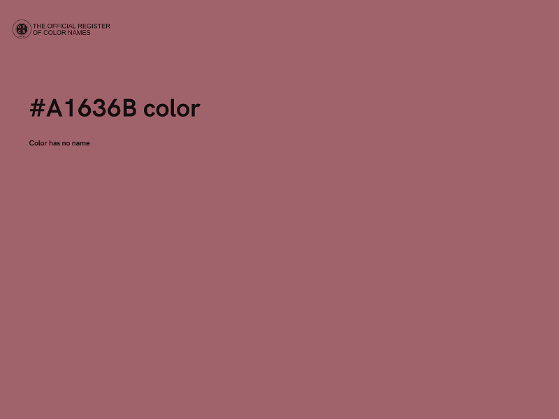 #A1636B color image