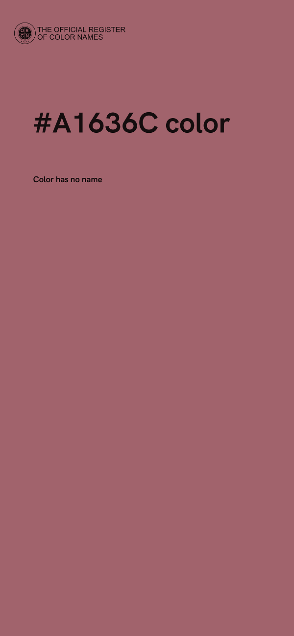 #A1636C color image
