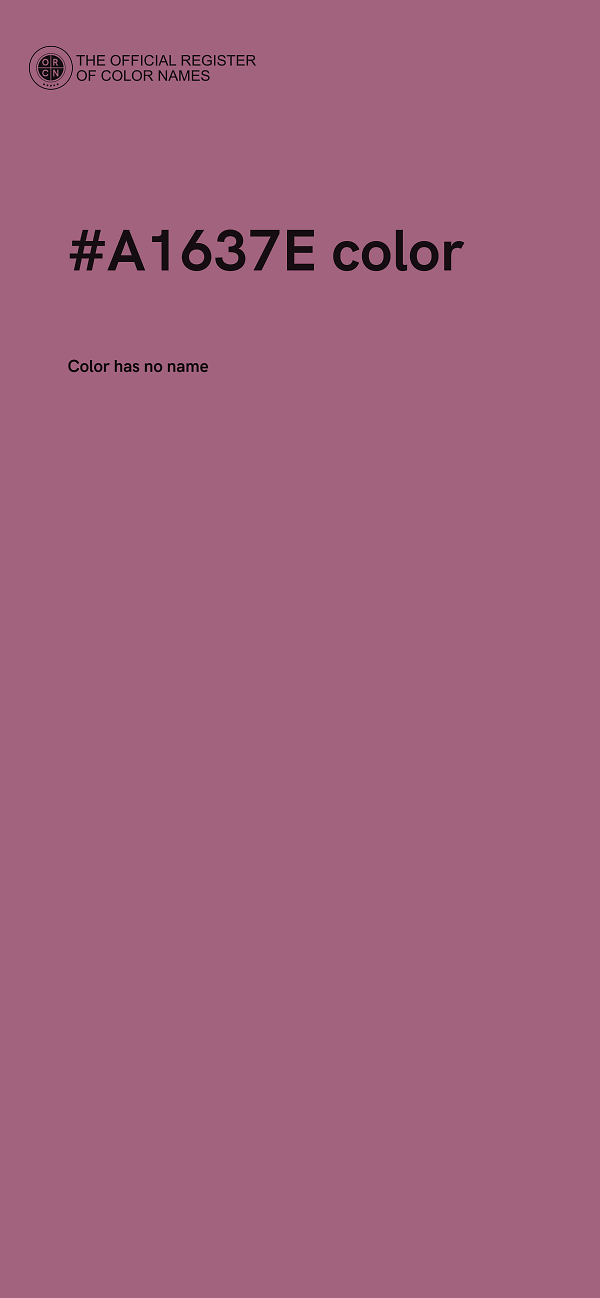 #A1637E color image