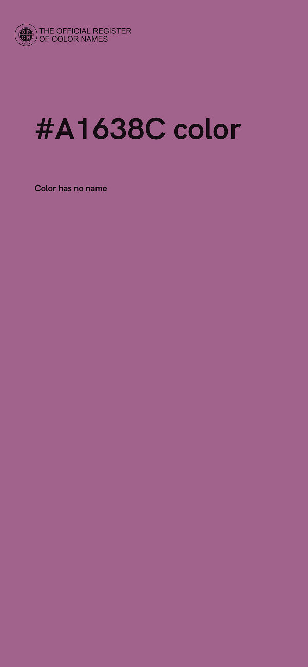 #A1638C color image