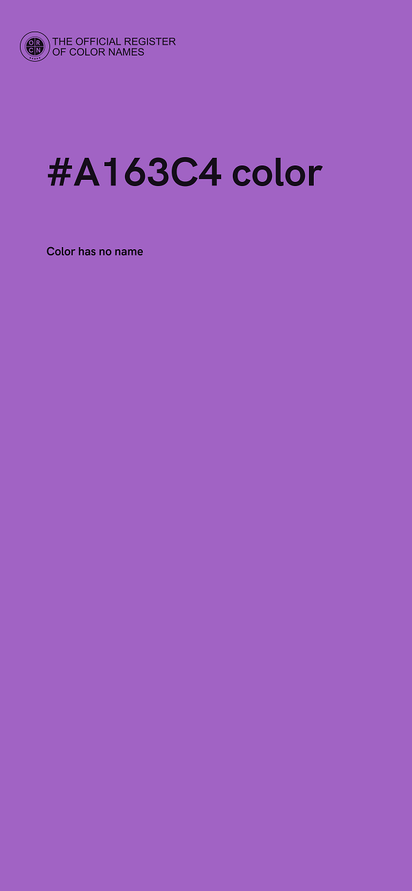 #A163C4 color image