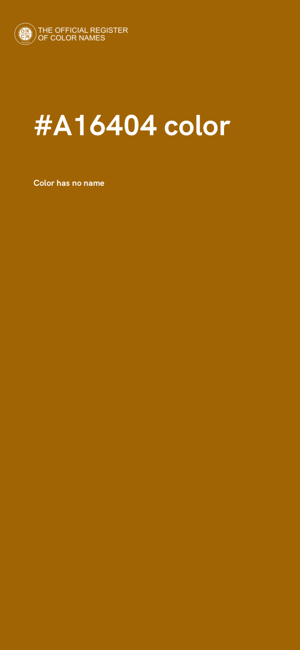 #A16404 color image