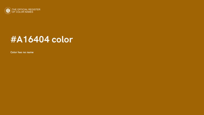 #A16404 color image