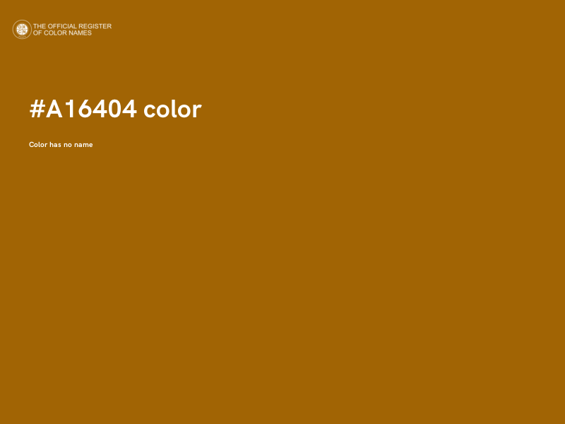 #A16404 color image