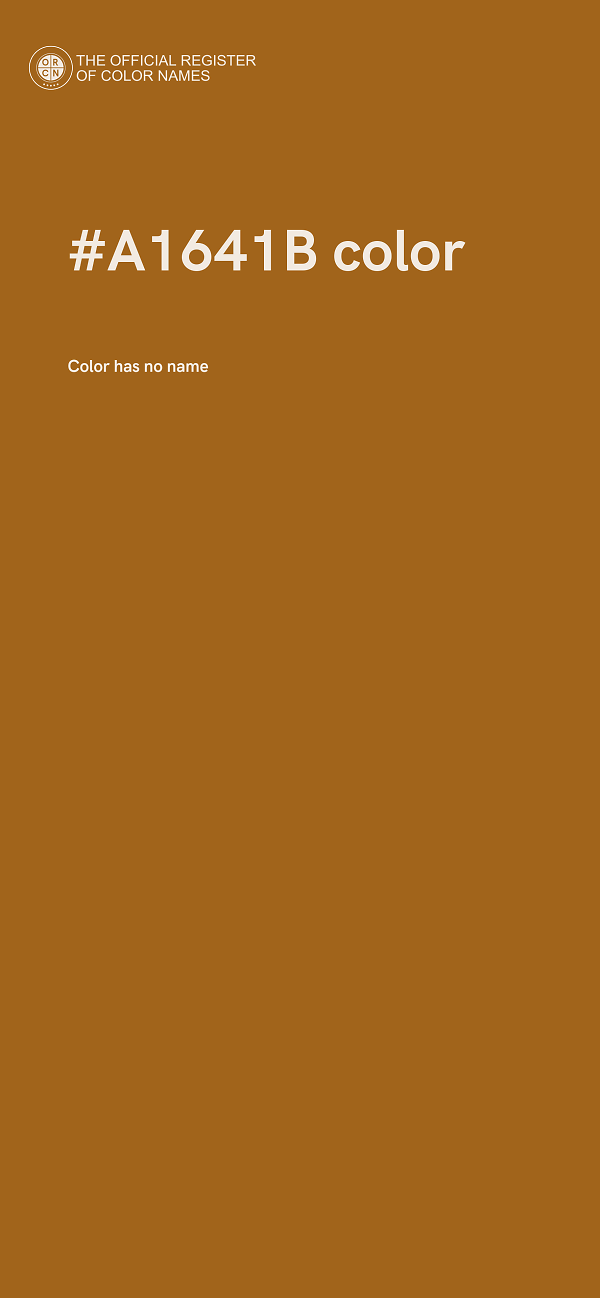 #A1641B color image