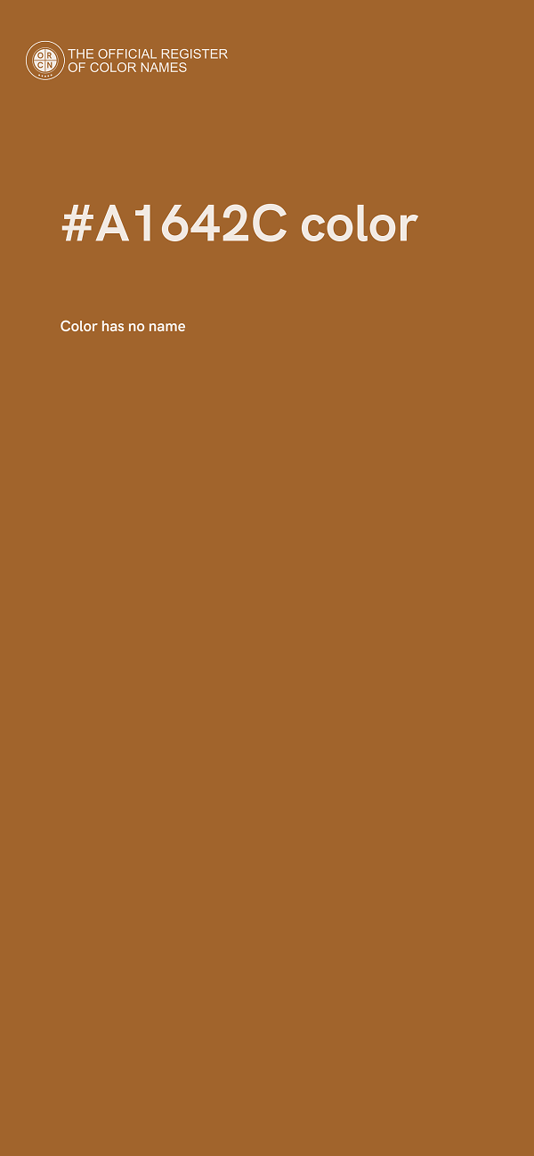 #A1642C color image