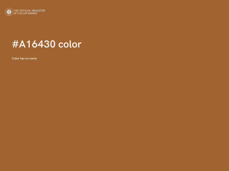 #A16430 color image