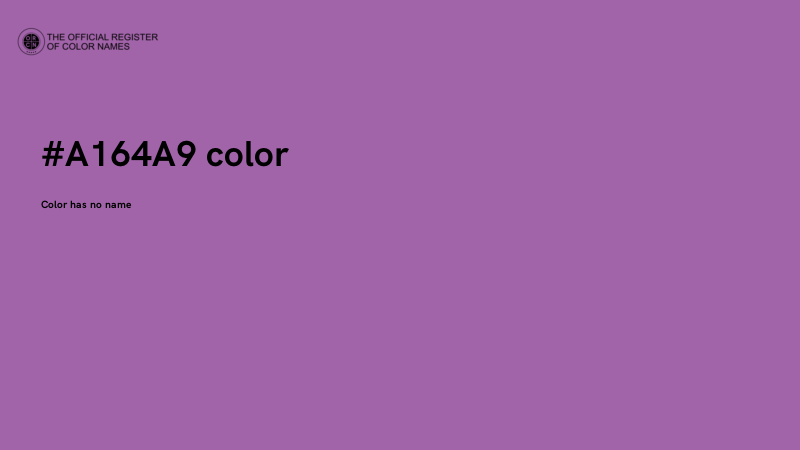 #A164A9 color image