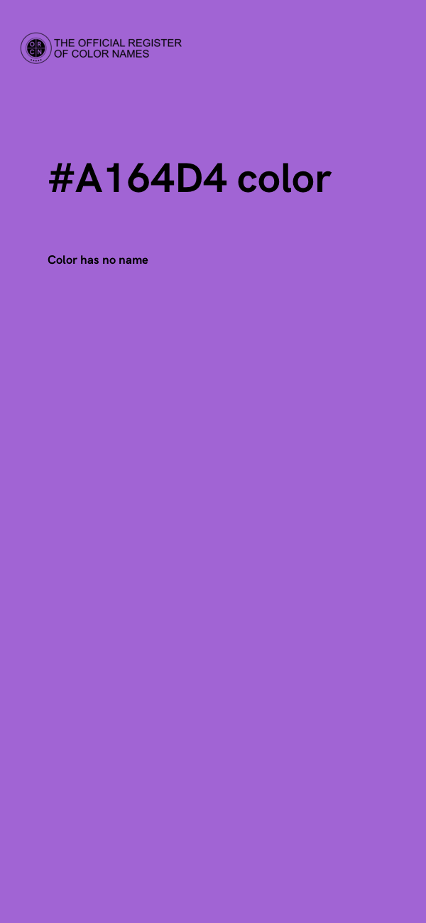 #A164D4 color image
