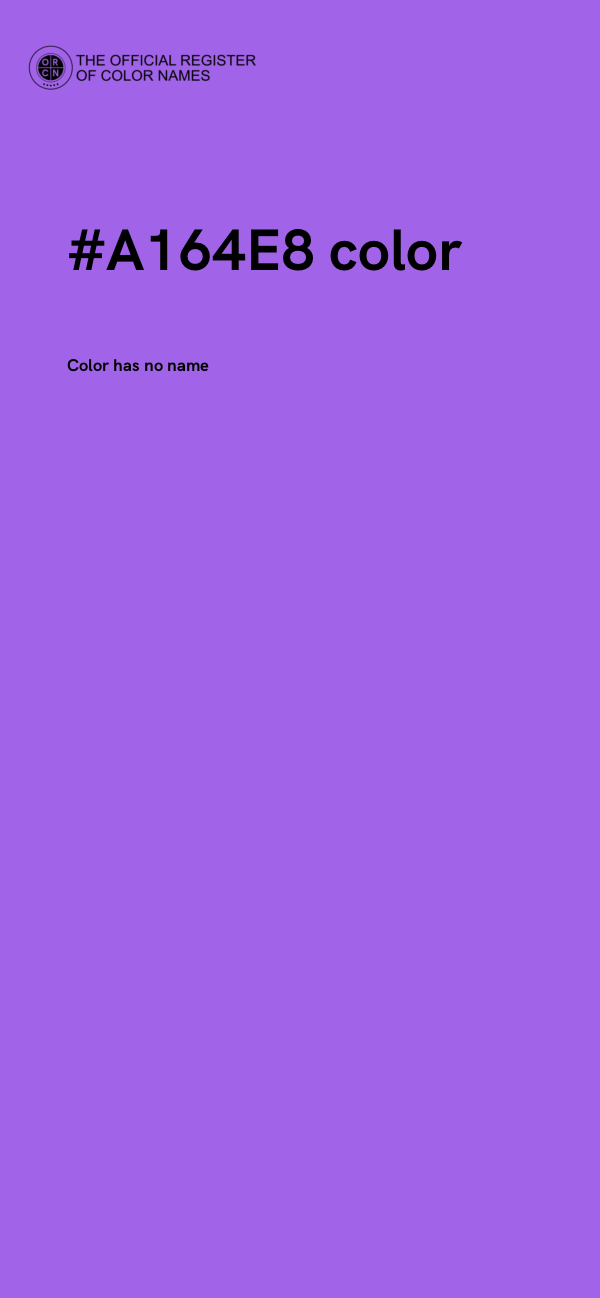 #A164E8 color image