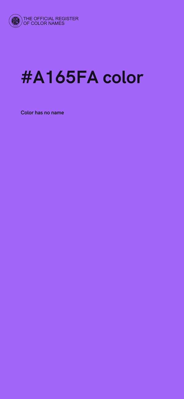 #A165FA color image