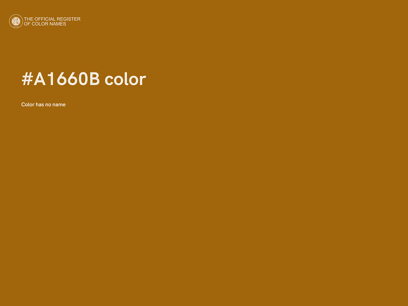 #A1660B color image