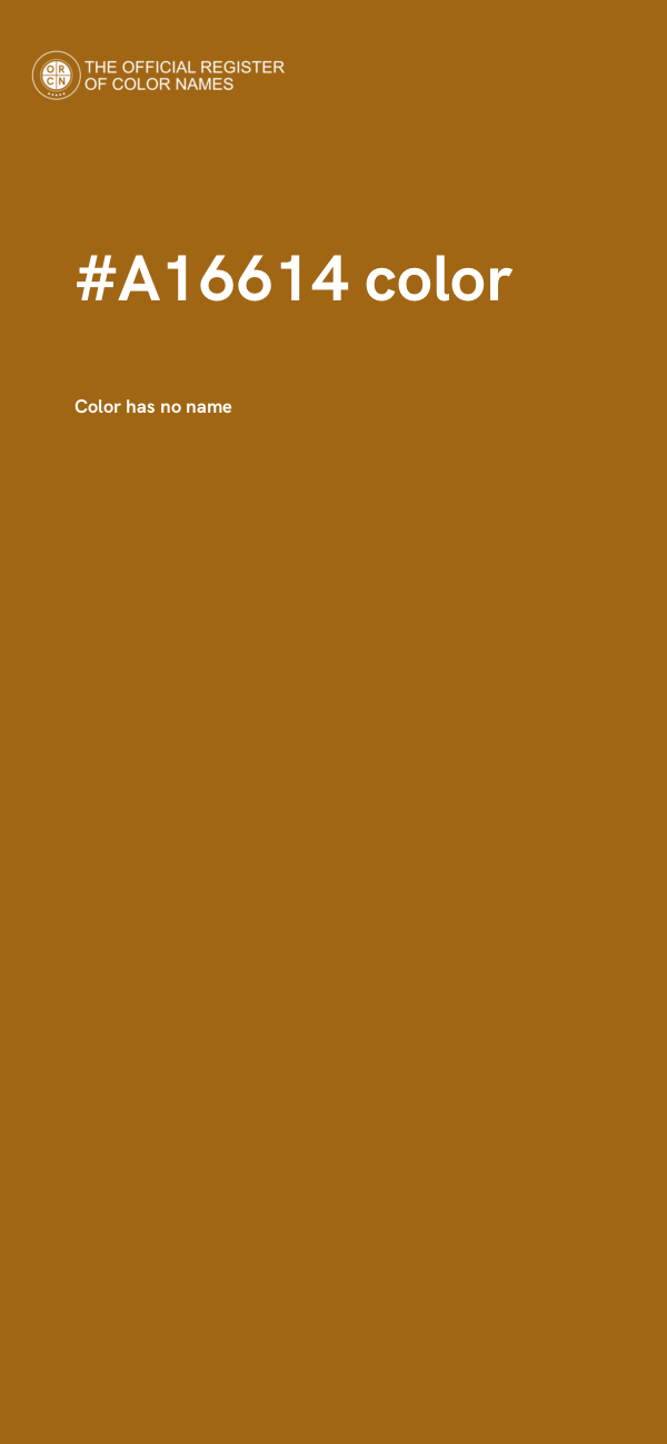 #A16614 color image
