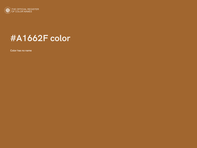 #A1662F color image