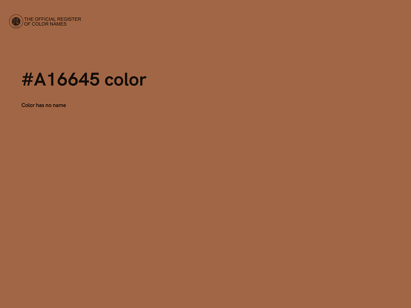 #A16645 color image