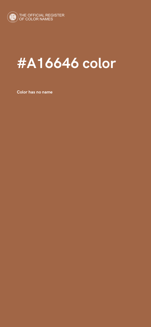 #A16646 color image