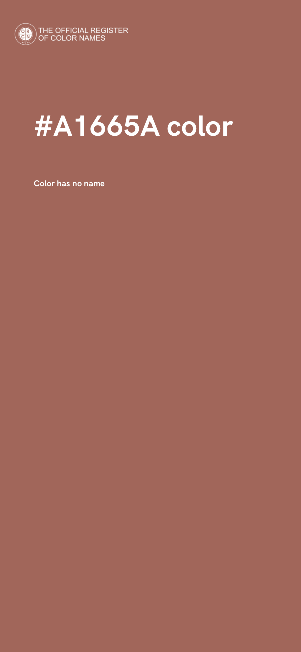 #A1665A color image