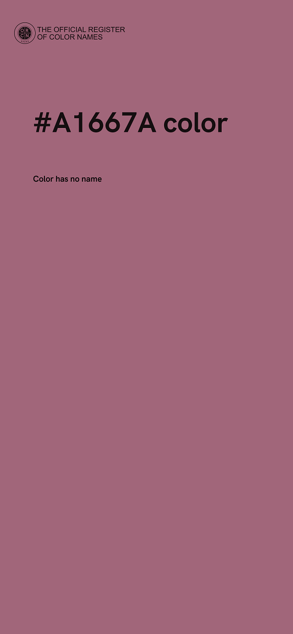 #A1667A color image