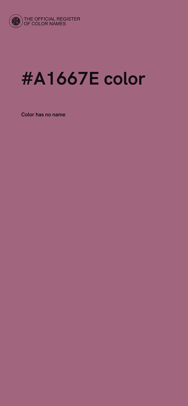 #A1667E color image