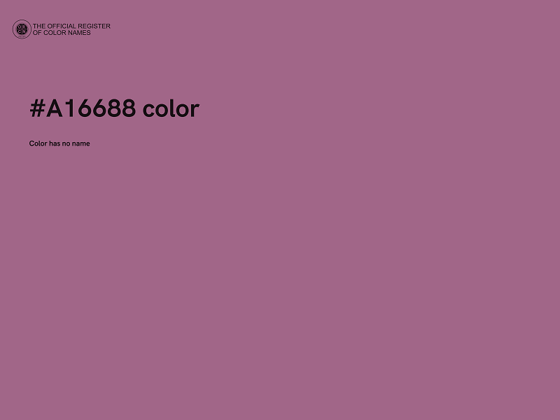 #A16688 color image