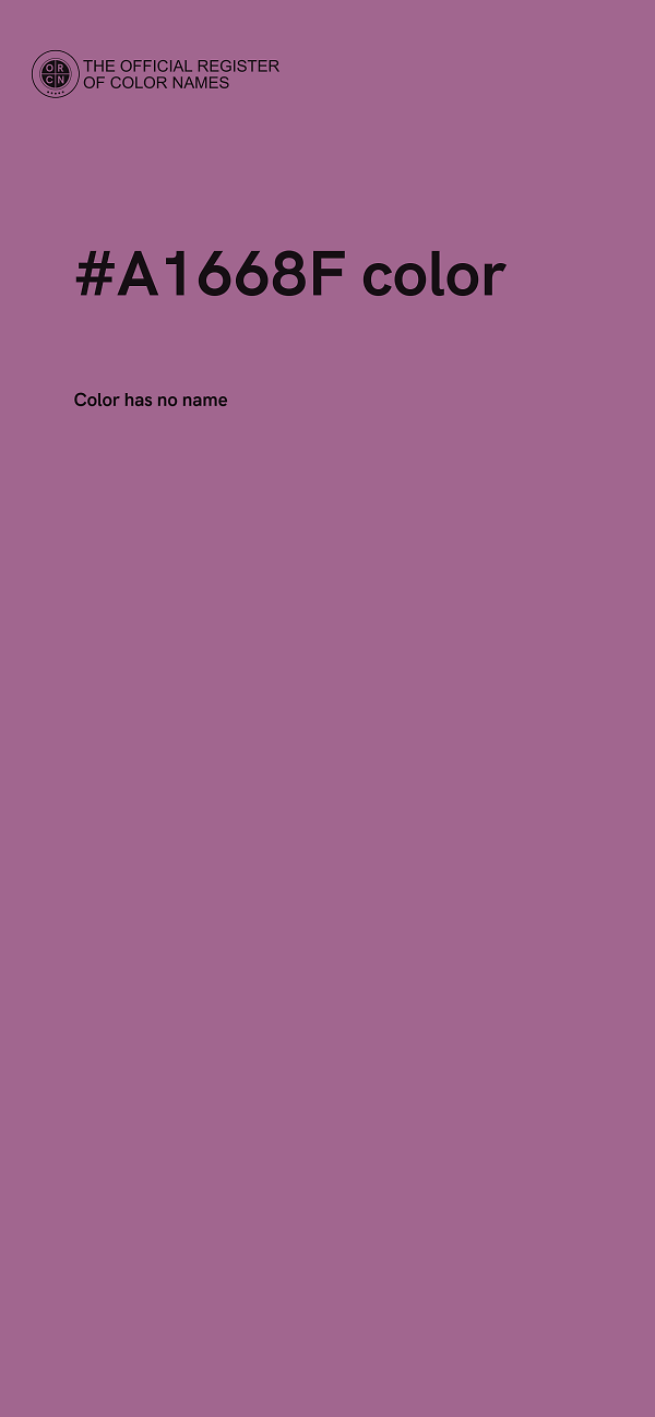 #A1668F color image