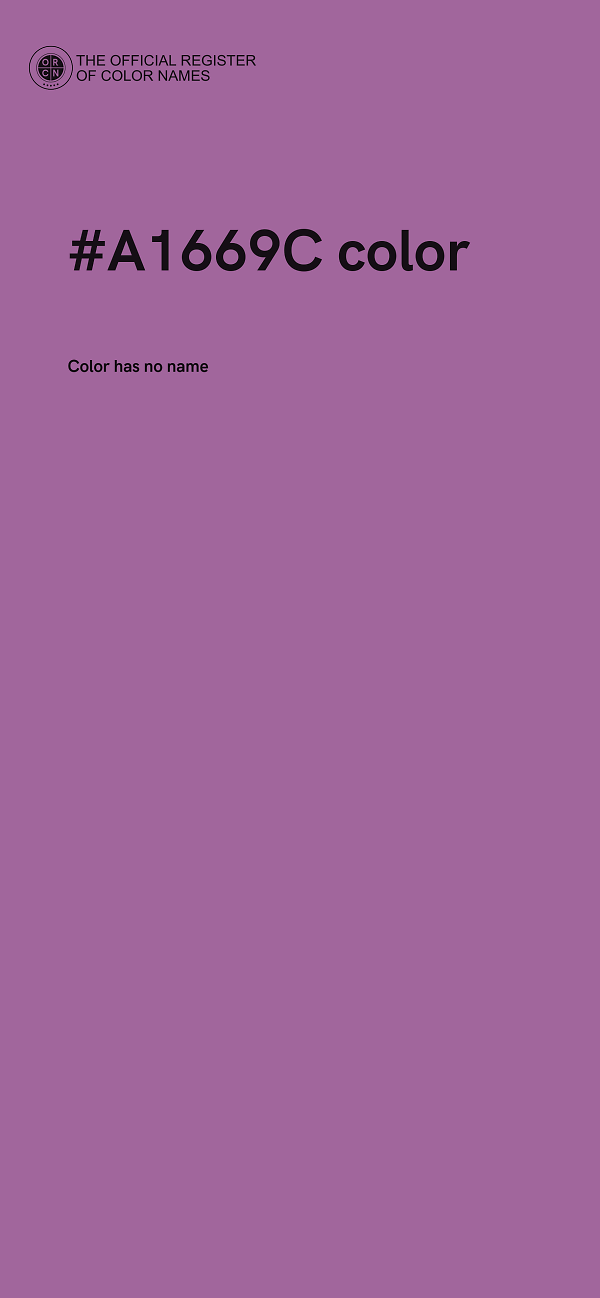#A1669C color image