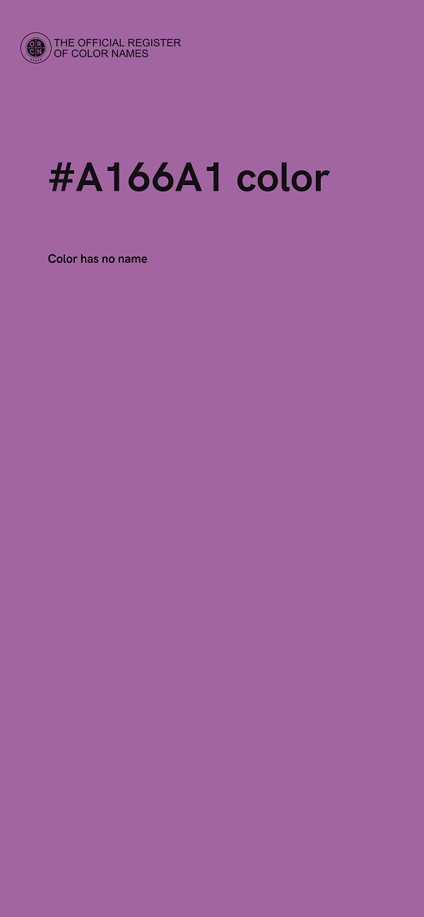 #A166A1 color image