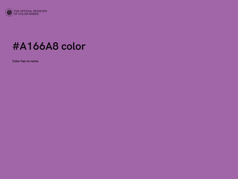 #A166A8 color image