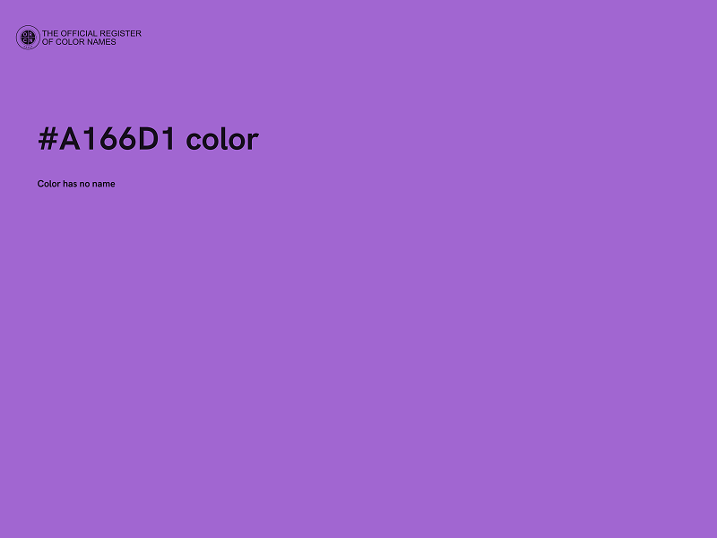 #A166D1 color image