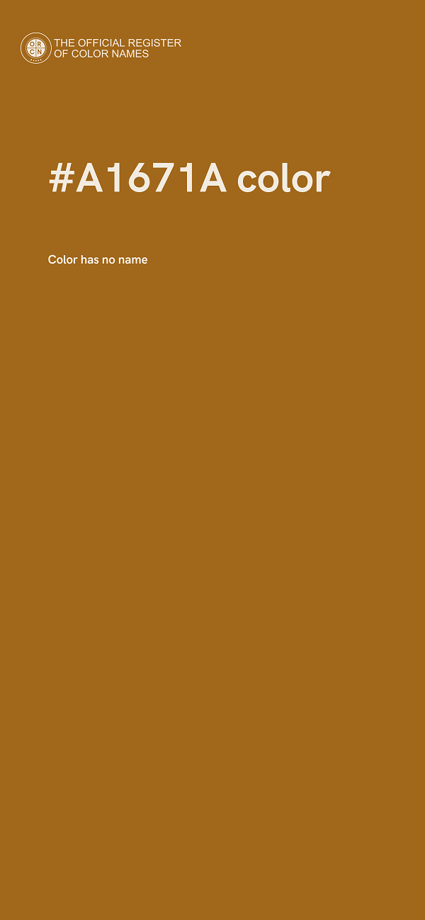 #A1671A color image