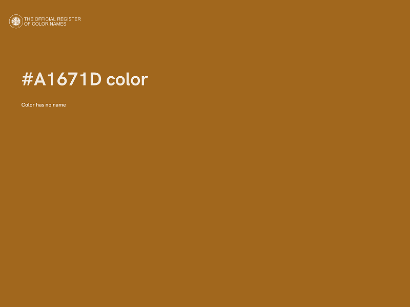 #A1671D color image