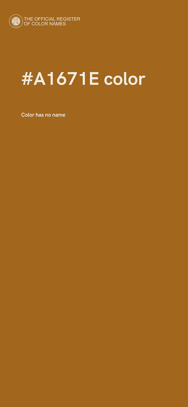 #A1671E color image